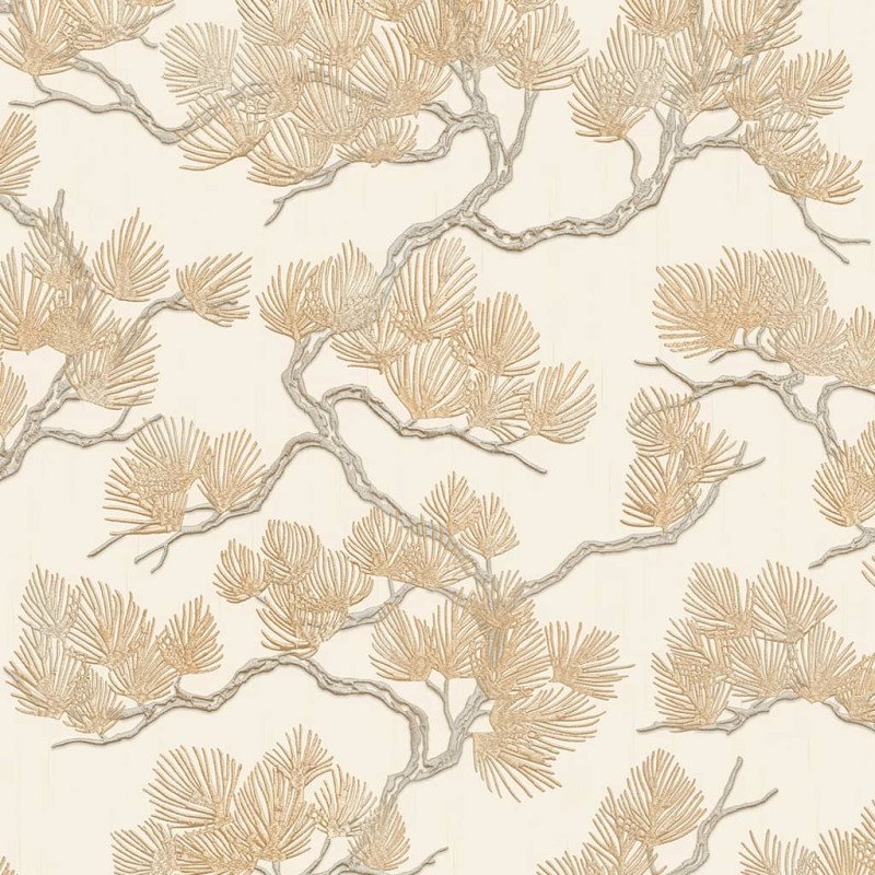 DUTCH WALLCOVERINGS Tapeta borovica krémová