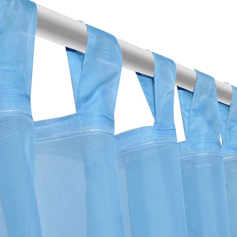 Tyrkysová priehľadná záclona 140 x 175 cm 2 ks