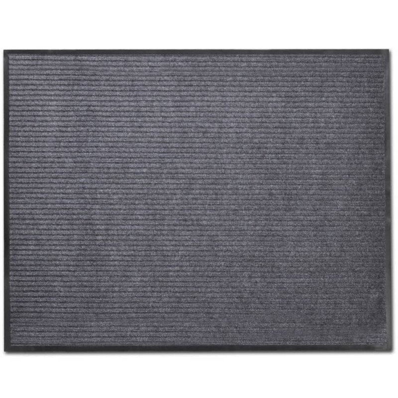 Šedá PVC rohožka 90 x 60 cm