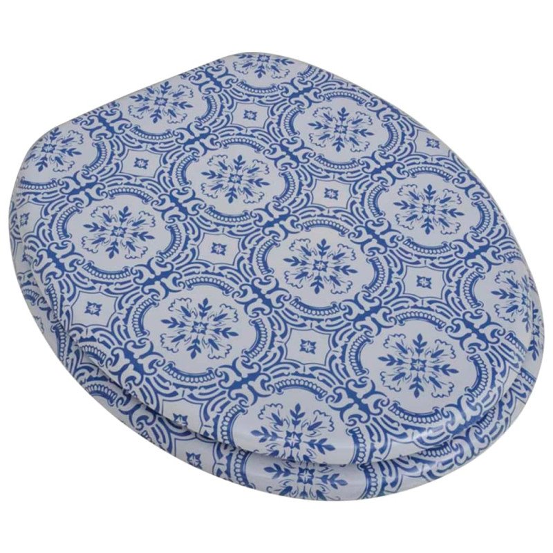 WC sedadlo s vekom z MDF, potlač s motívom porcelánu 