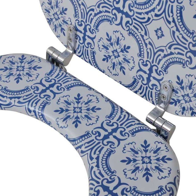 WC sedadlo s vekom z MDF, potlač s motívom porcelánu 