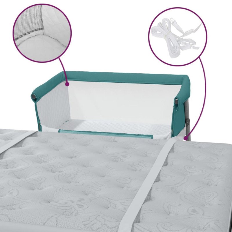 vidaXL Detská posteľ s matracom zelená ľanová látka