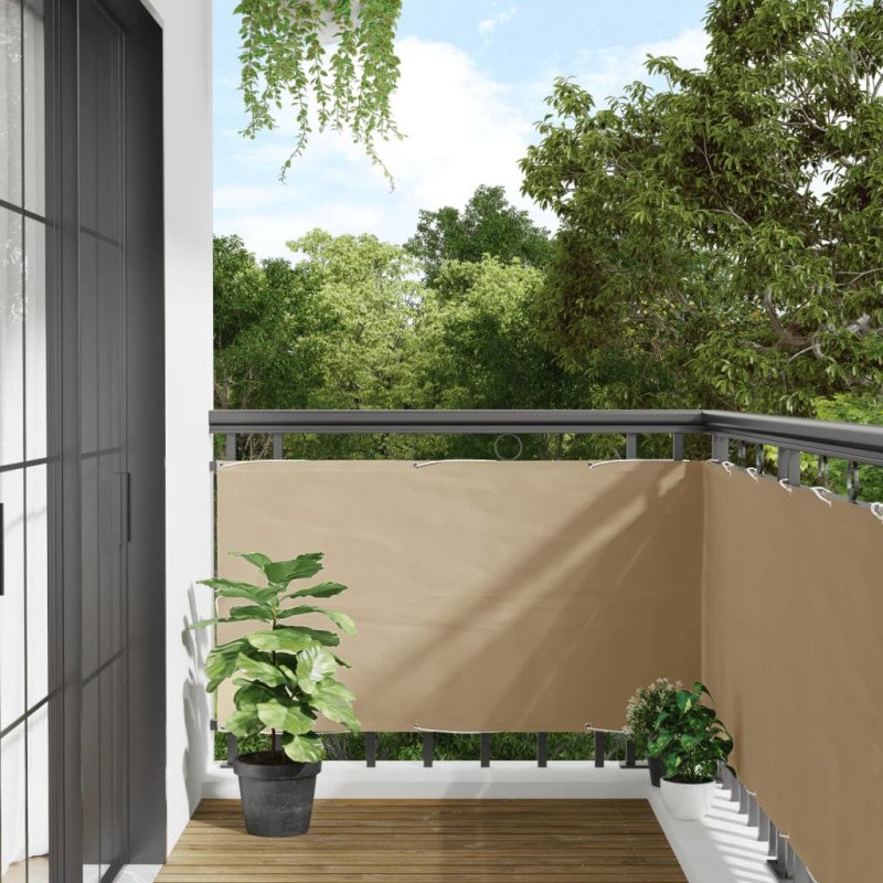 vidaXL Balkónová markíza z oxfordskej látky, 75x400 cm, béžová