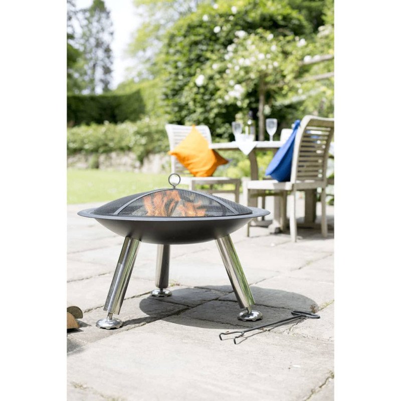 RedFire Ohnisko Chicago čierne 75 cm oceľové 85013
