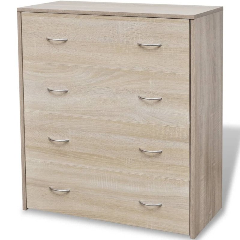 vidaXL Skrinka so 4 zásuvkami 60x30,5x71 cm, farba dubového dreva