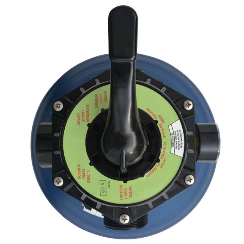 vidaXL Bazénová piesková filtrácia so 6-cestným ventilom, modrá 460 mm