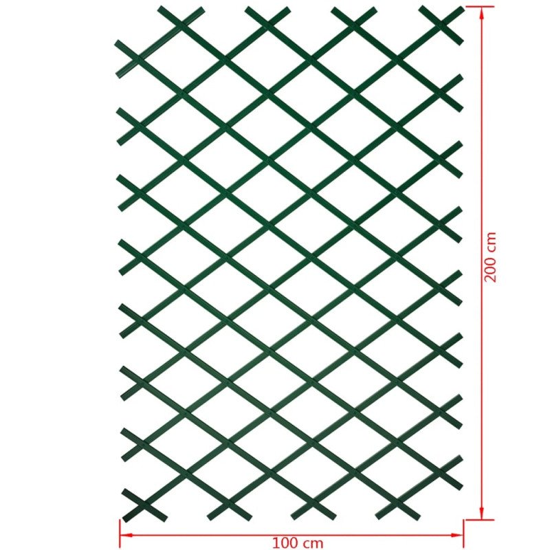 Nature Záhradná mriežka z PVC, 100x200 cm, zelená, 6040704