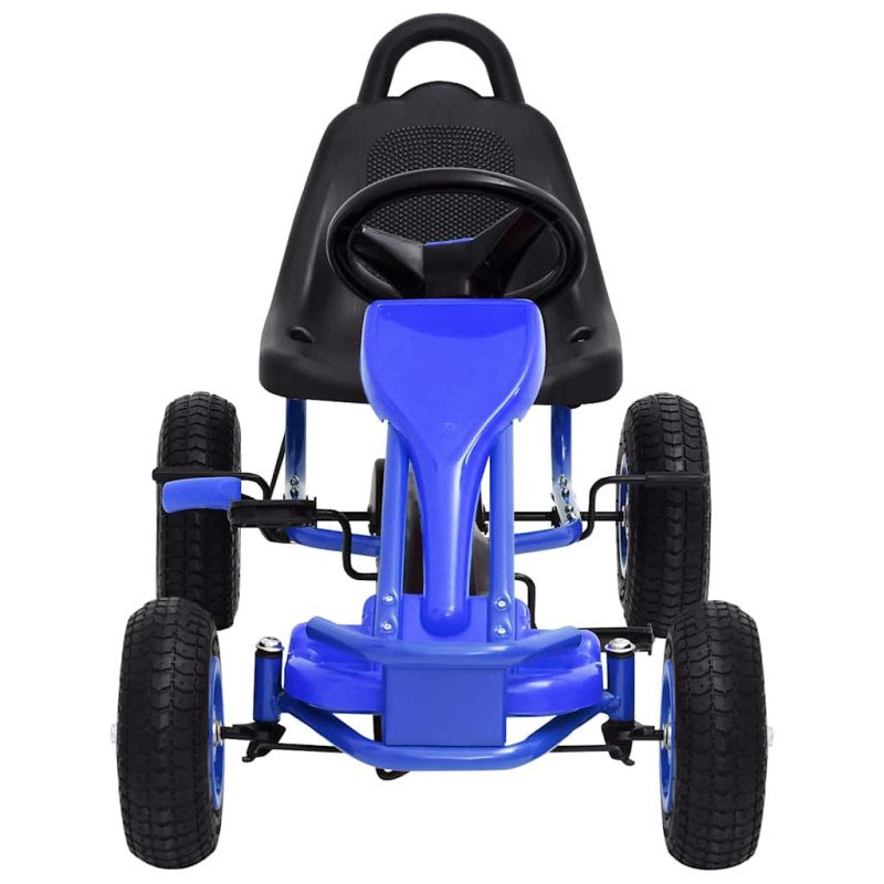 vidaXL Detská šľapacia motokára s pneumatikami, modrá