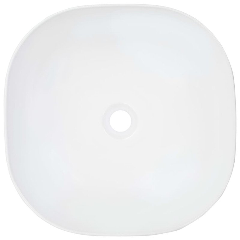 vidaXL Umývadlo 42,5x42x14,5 cm keramické biele