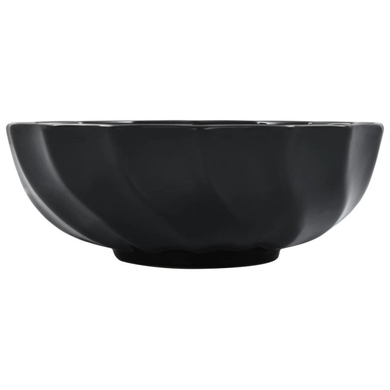 vidaXL Umývadlo čierne 46x17 cm keramické