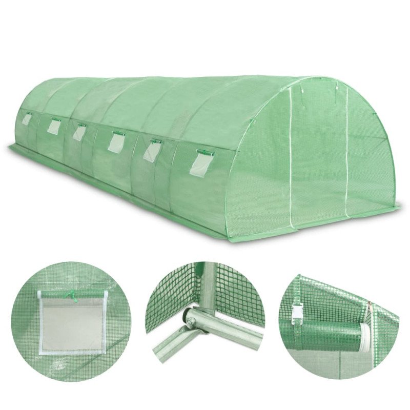 vidaXL Skleník 27 m² 900x300x200 cm