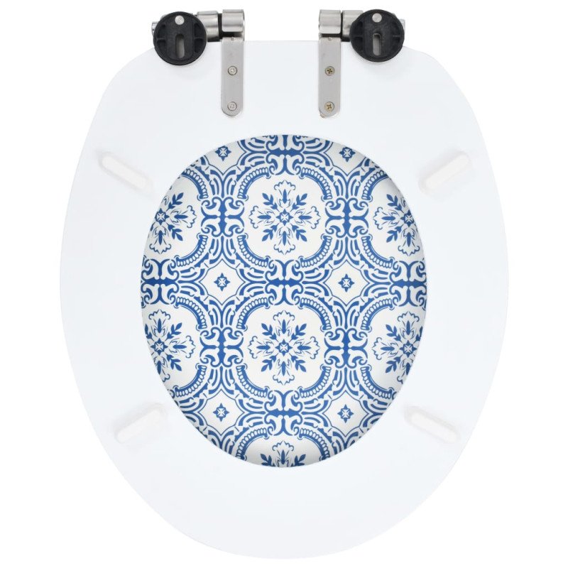 vidaXL WC sedadlo s pomalým sklápaním MDF dizajn porcelánu