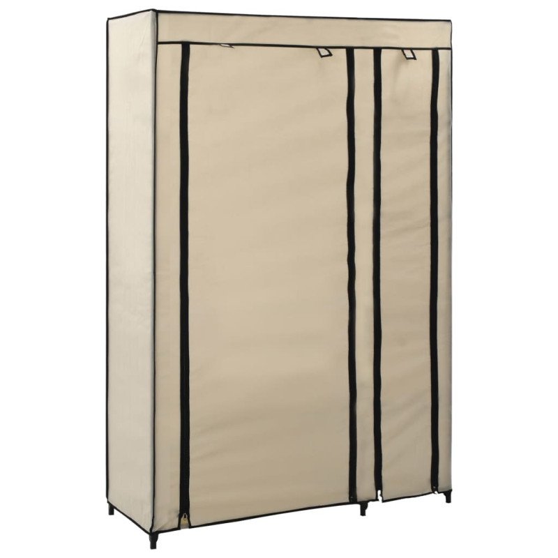 vidaXL Skladacie šatníky 2 ks krémové 110x45x175 cm látkové