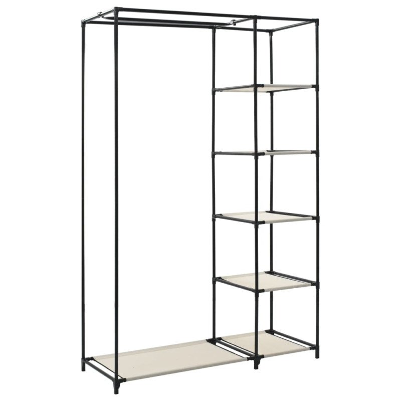 vidaXL Skladacie šatníky 2 ks krémové 110x45x175 cm látkové