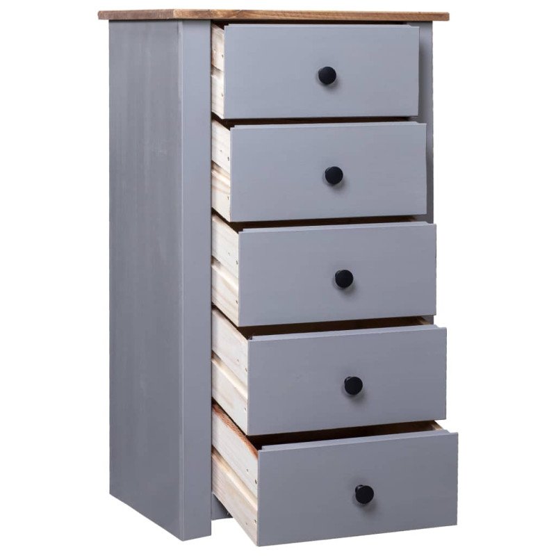 vidaXL Komoda sivá 46x40x89 cm borovicový masív Panama Range