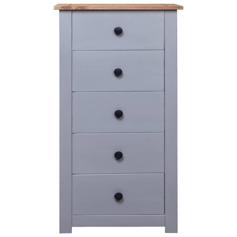 vidaXL Komoda sivá 46x40x89 cm borovicový masív Panama Range