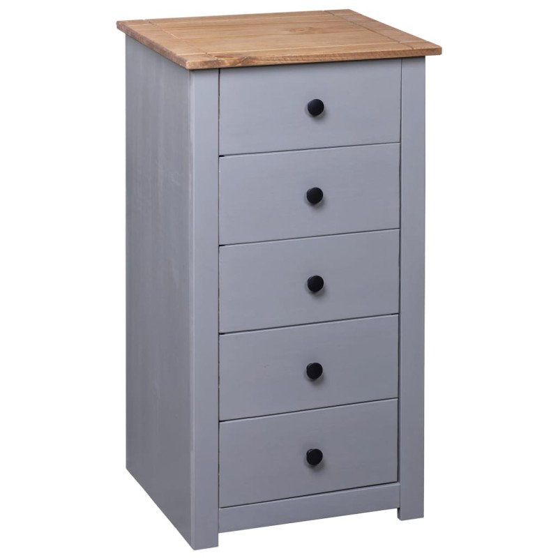 vidaXL Komoda sivá 46x40x89 cm borovicový masív Panama Range