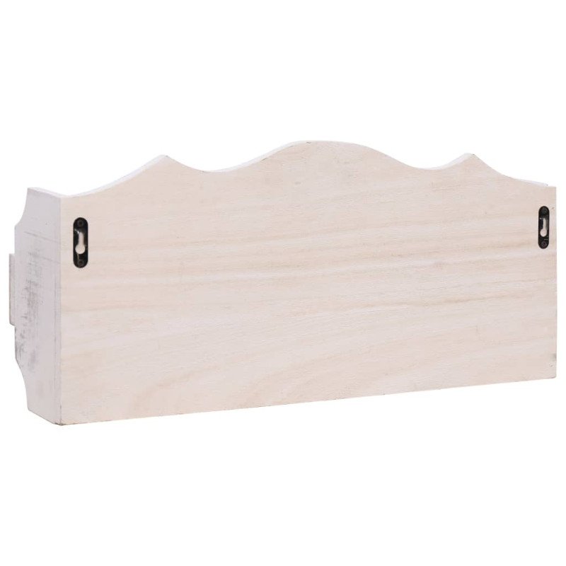 vidaXL Nástenný vešiak biely 50x10x23 cm drevený