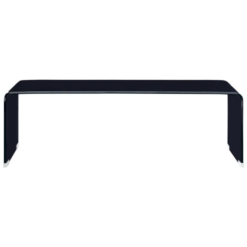 vidaXL Konferenčný stolík, čierny 98x45x31 cm, tvrdené sklo 