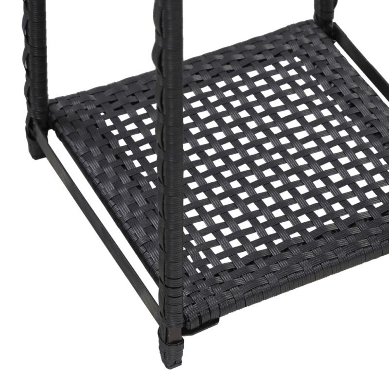 vidaXL Skladovací regál, čierny 30x30x120 cm, polyratan