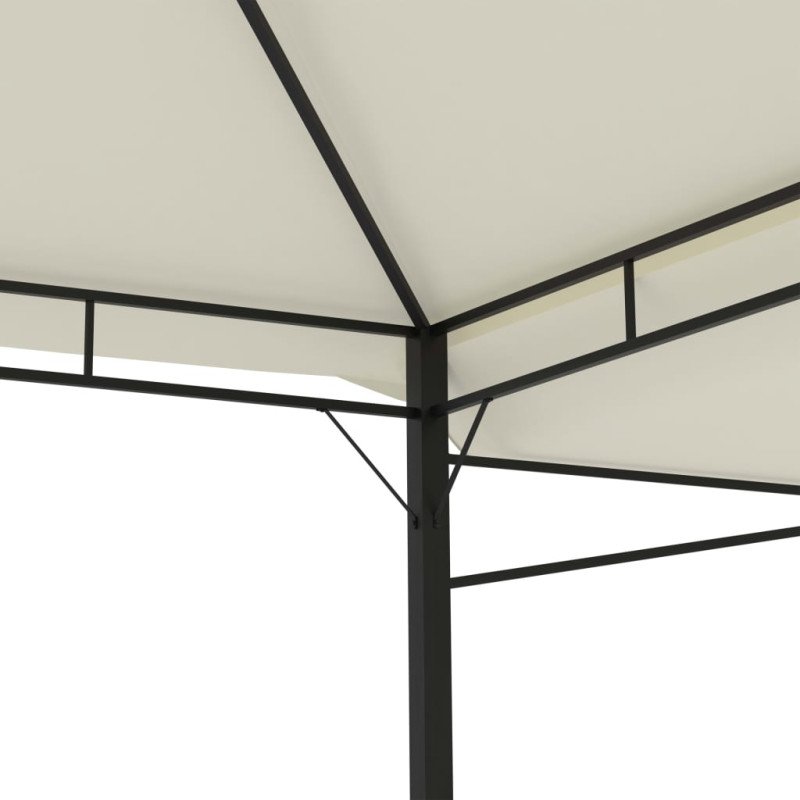 vidaXL Altánok s 2 výsuvnými strieškami 3x3x2,75 m, krémový 180 g/㎡