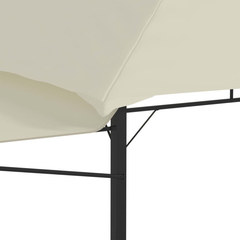 vidaXL Altánok s 2 výsuvnými strieškami 3x3x2,75 m, krémový 180 g/㎡