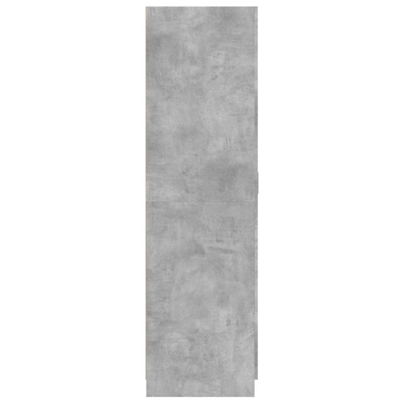vidaXL Šatník, betónovo sivý 80x52x180 cm, kompozitné drevo
