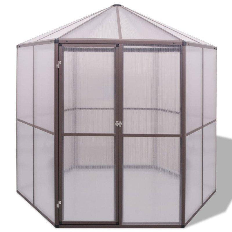 vidaXL Skleník, hliník 240x211x232 cm
