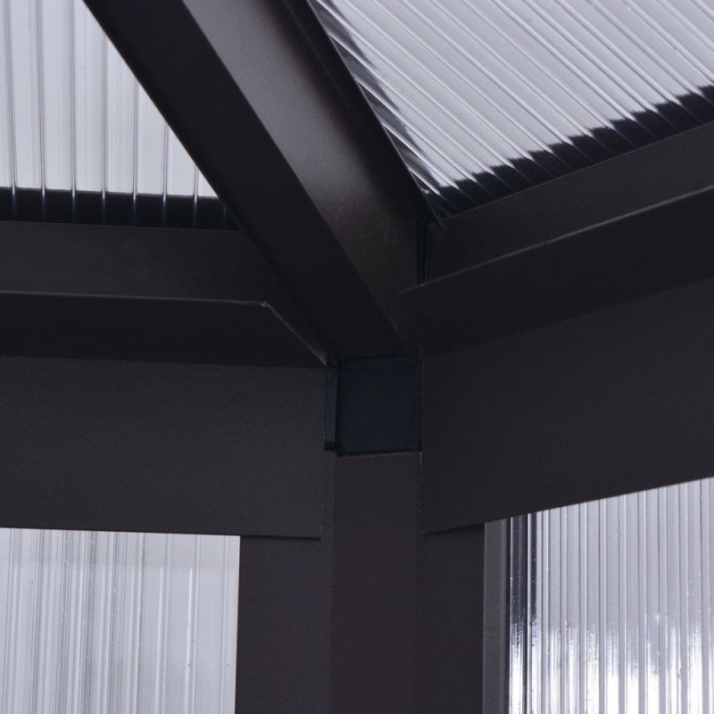 vidaXL Skleník, hliník 240x211x232 cm