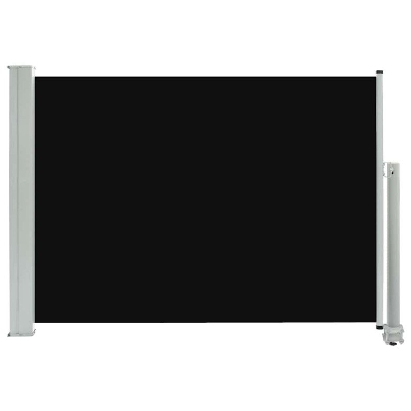 vidaXL Zaťahovacia bočná markíza na terasu čierna 80x300 cm