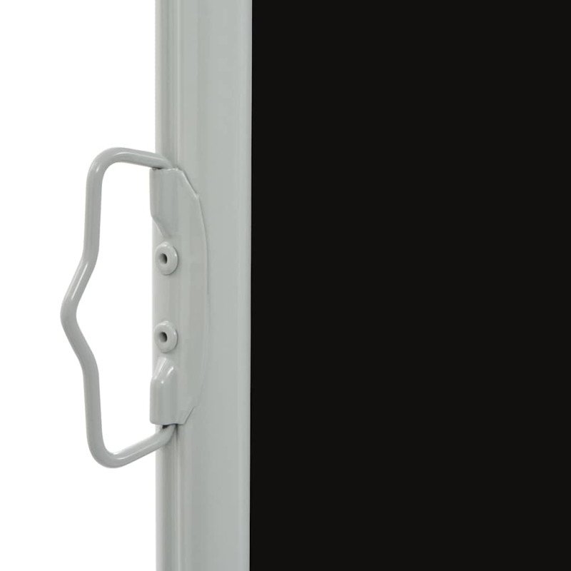 vidaXL Zaťahovacia bočná markíza na terasu čierna 80x300 cm