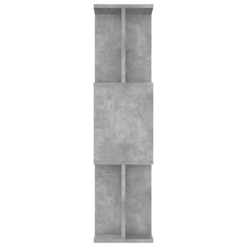 vidaXL Knižnica/deliaca stena, betónová 80x24x96 cm, kompozitné drevo