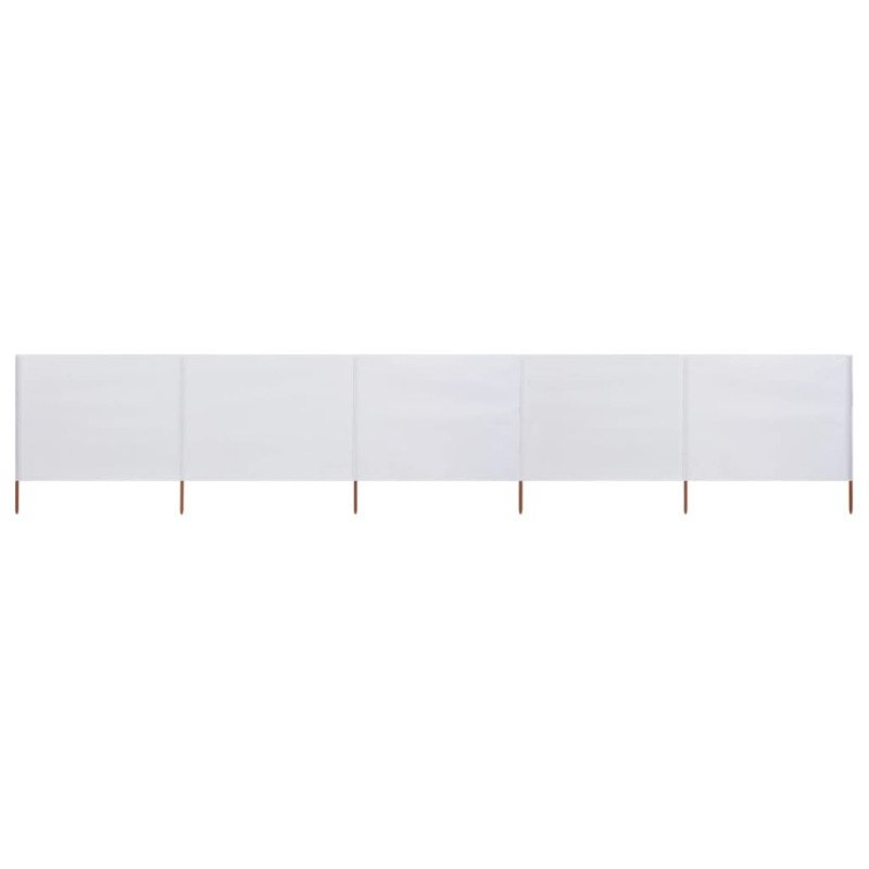 vidaXL 5-panelová zábrana proti vetru látková 600x160 cm piesková a biela 