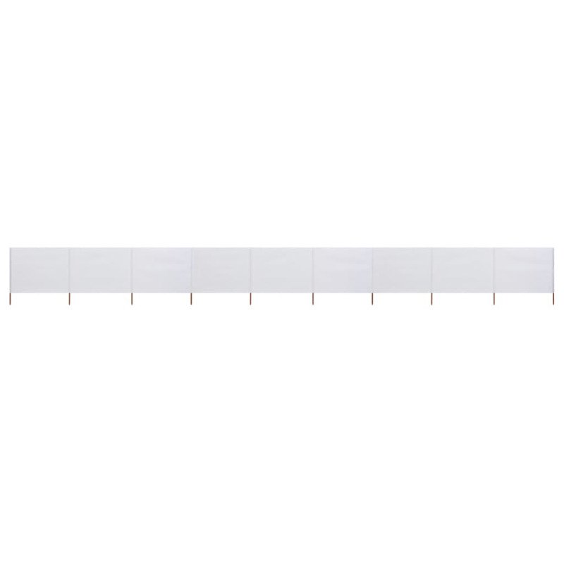 vidaXL 9-panelová zábrana proti vetru látková 1200x160 cm piesková a biela 