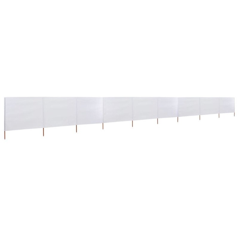 vidaXL 9-panelová zábrana proti vetru látková 1200x160 cm piesková a biela 