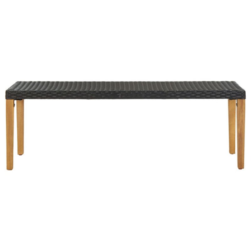 vidaXL Záhradná lavička čierna 80 cm polyratanová