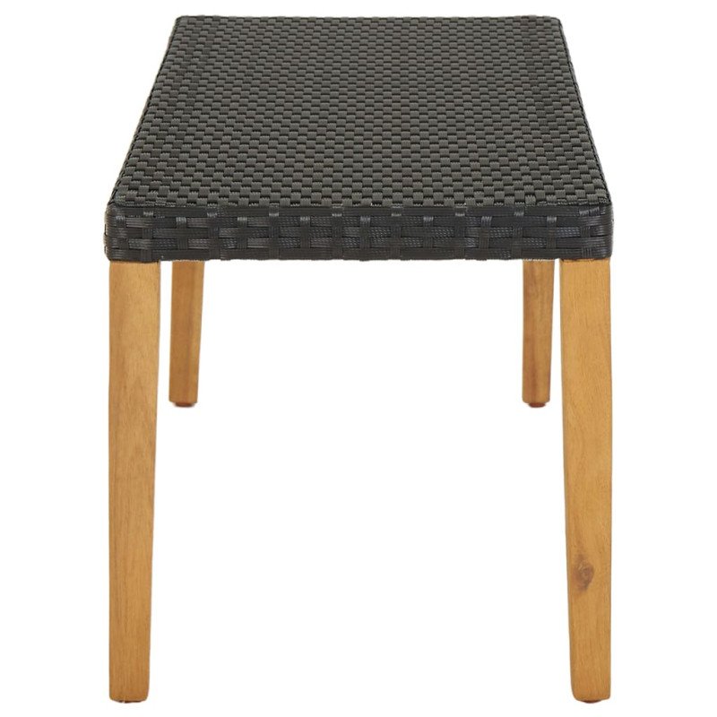vidaXL Záhradná lavička čierna 80 cm polyratanová