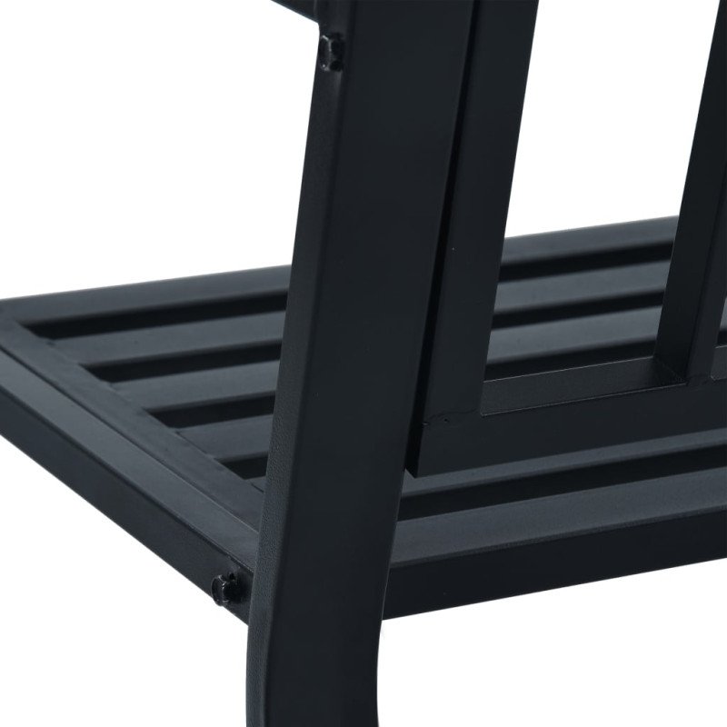 vidaXL Záhradná lavička 125 cm čierna oceľová