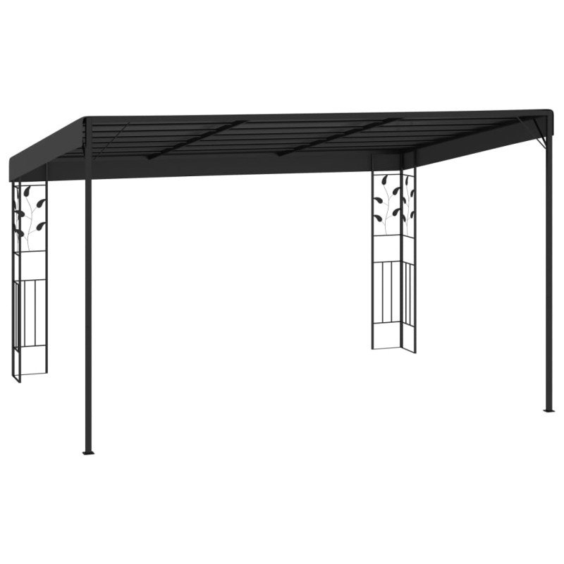 vidaXL Nástenný altánok antracitový 4x3x2,5 m
