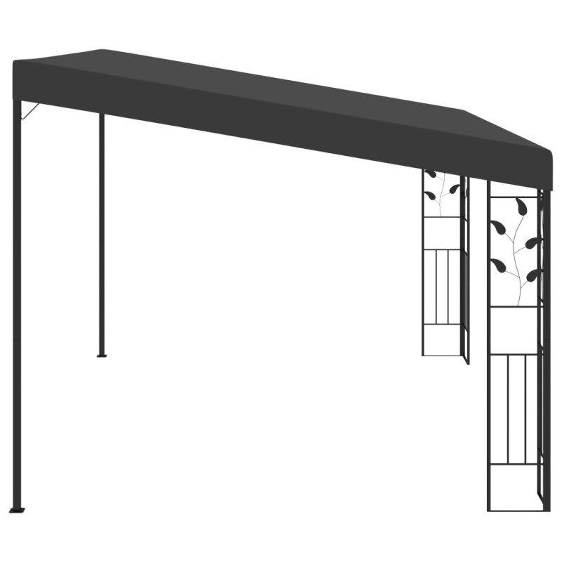 vidaXL Nástenný altánok antracitový 4x3x2,5 m