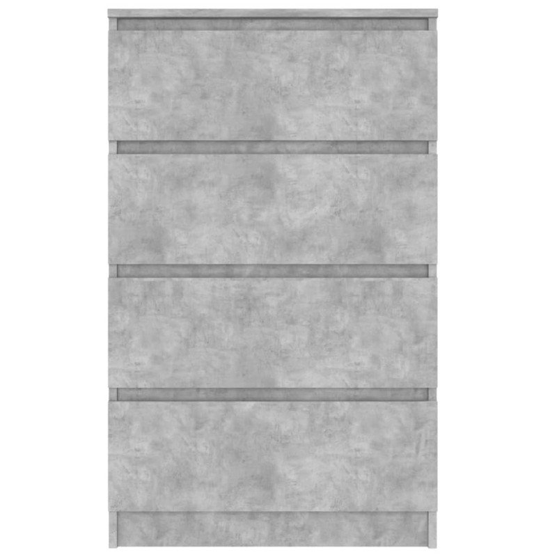 vidaXL Komoda, betónovo sivá 60x35x98,5 cm, kompozitné drevo