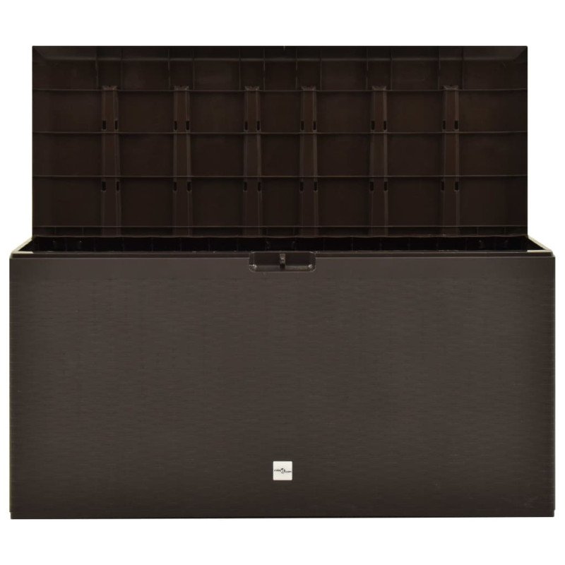 vidaXL Záhradný úložný box hnedý 114x47x60 cm