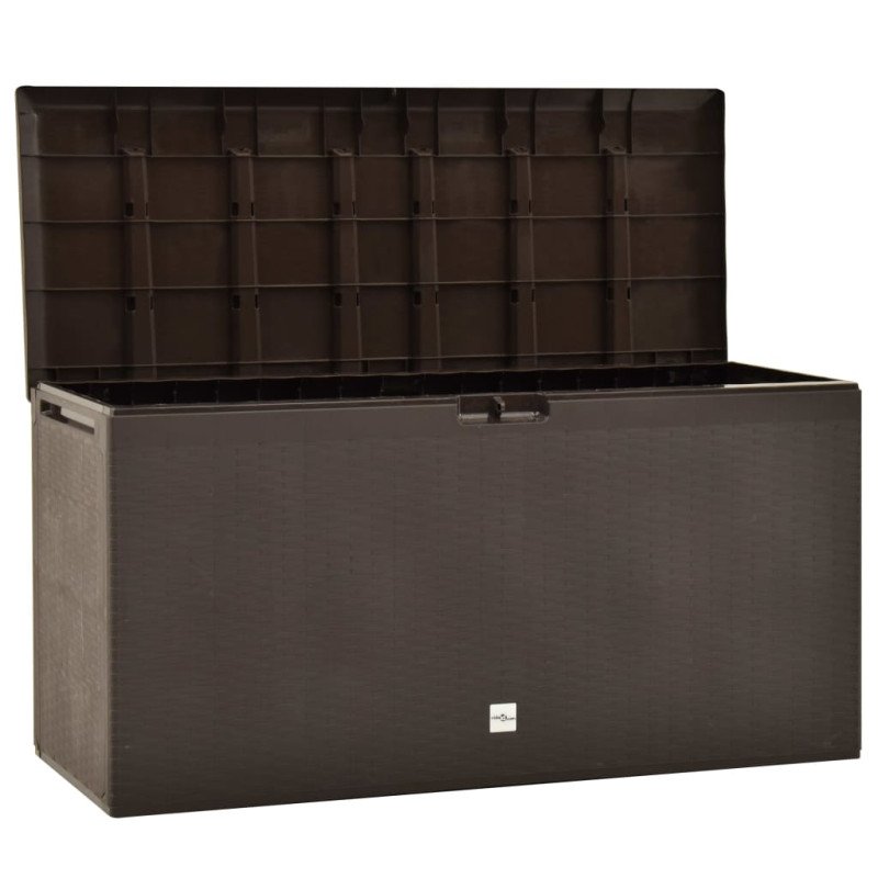 vidaXL Záhradný úložný box hnedý 114x47x60 cm