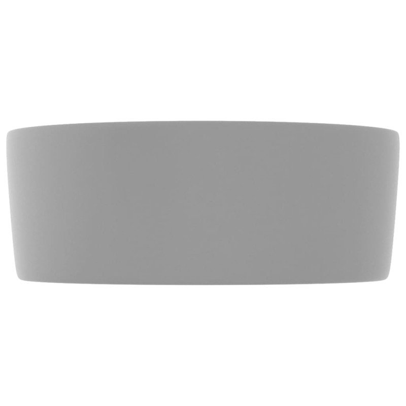 vidaXL Luxusné umývadlo, okrúhle, matné svetlosivé 40x15 cm, keramika
