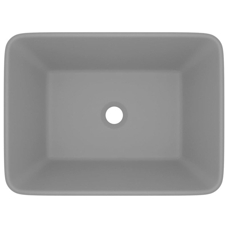 vidaXL Luxusné umývadlo matné bledosivé 41x30x12 cm keramické