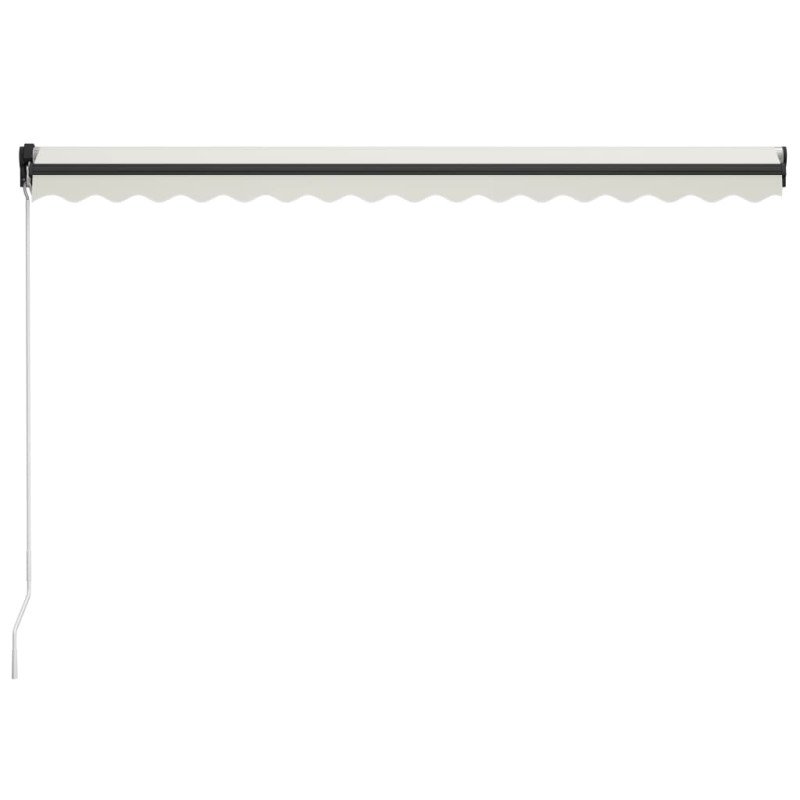 vidaXL Ručne zaťahovacia markíza s LED 400x300 cm krémová
