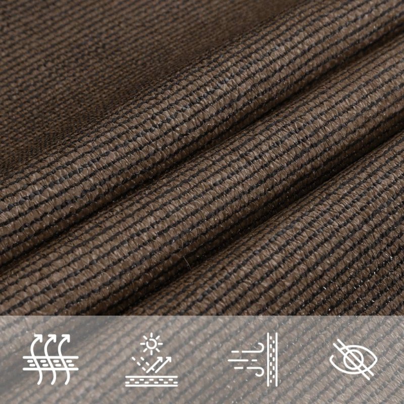 vidaXL Tieniaca plachta 160 g/m² hnedá 5x5x5 m HDPE
