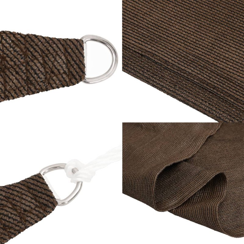 vidaXL Tieniaca plachta 160 g/m² hnedá 5x5x5 m HDPE