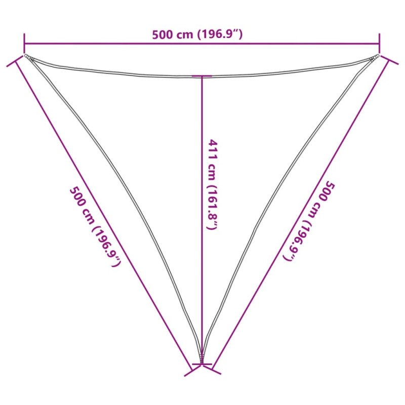 vidaXL Tieniaca plachta 160 g/m² hnedá 5x5x5 m HDPE
