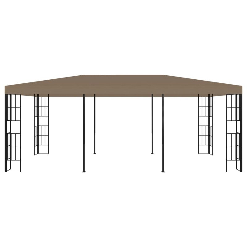 vidaXL Altánok 6x3 m, sivohnedý